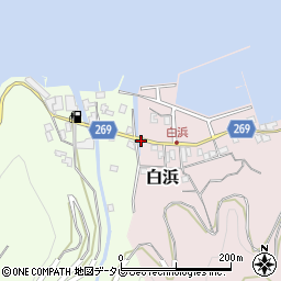 愛媛県宇和島市白浜275周辺の地図