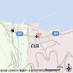 愛媛県宇和島市白浜304周辺の地図