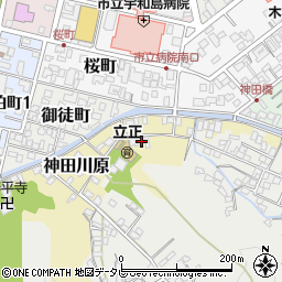 愛媛県宇和島市神田川原58周辺の地図