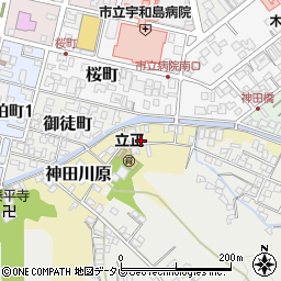 愛媛県宇和島市神田川原36周辺の地図