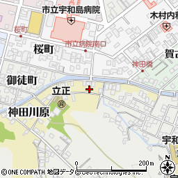 愛媛県宇和島市神田川原44周辺の地図