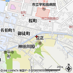 愛媛県宇和島市神田川原79周辺の地図