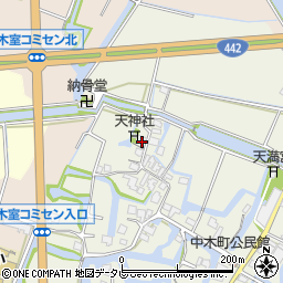 福岡県大川市中木室402-1周辺の地図