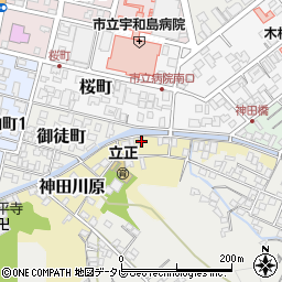 愛媛県宇和島市神田川原30周辺の地図