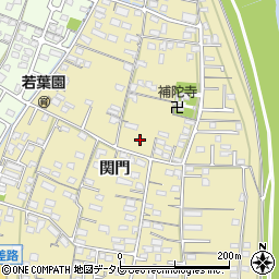 大分県大分市関園関門周辺の地図