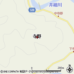 高知県高岡郡四万十町寺野周辺の地図