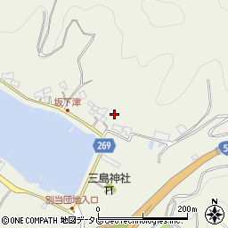 愛媛県宇和島市坂下津周辺の地図
