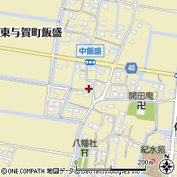 佐賀県佐賀市東与賀町大字飯盛377周辺の地図