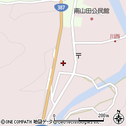 九重町役場　南山田公民館周辺の地図