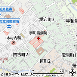 愛媛銀行地域医療機構宇和島病院 ＡＴＭ周辺の地図