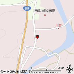 南山田郵便局周辺の地図