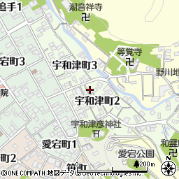 愛媛県宇和島市宇和津町周辺の地図