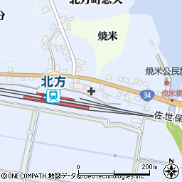 佐賀県武雄市焼米周辺の地図