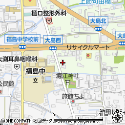 福岡県八女市大島56-4周辺の地図