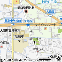 福岡県八女市大島56周辺の地図