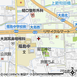 福岡県八女市大島56-2周辺の地図