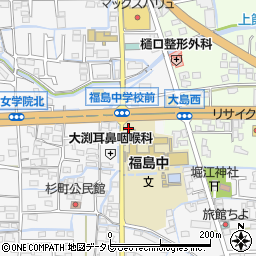 福岡県八女市本村周辺の地図