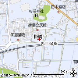 佐賀県武雄市掛橋周辺の地図