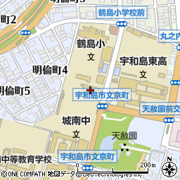 愛媛県宇和島市文京町3-1周辺の地図
