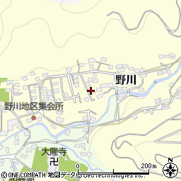 愛媛県宇和島市野川周辺の地図