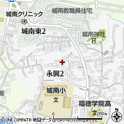 大分県大分市永興2丁目9周辺の地図