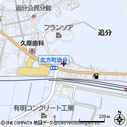 佐賀県武雄市追分周辺の地図