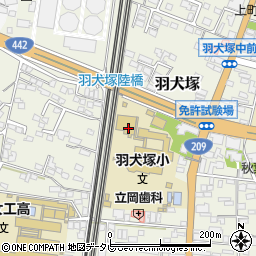 福岡県筑後市羽犬塚周辺の地図