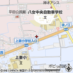 福岡県八女市平田535周辺の地図
