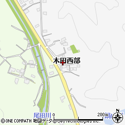 大分県大分市木田木田西部周辺の地図