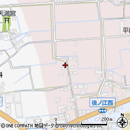 福岡県八女市平田465周辺の地図
