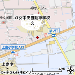 福岡県八女市平田391周辺の地図