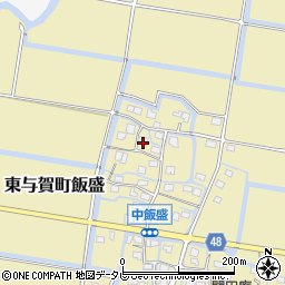 佐賀県佐賀市東与賀町大字飯盛156周辺の地図