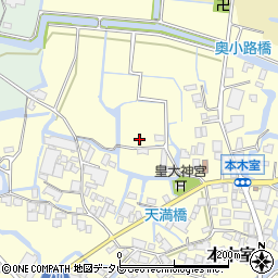 福岡県大川市本木室周辺の地図