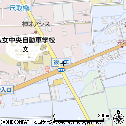福岡県八女市平田10周辺の地図