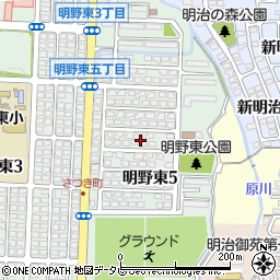 大分県大分市明野東5丁目6周辺の地図