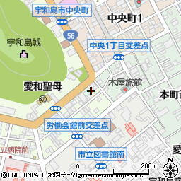 宇和島市役所　城山郷土館周辺の地図