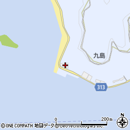 愛媛県宇和島市本九島1958周辺の地図