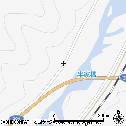 高知県四万十市西土佐半家1405周辺の地図