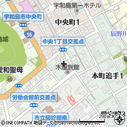 宇和島信用金庫　本部周辺の地図
