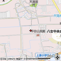 福岡県八女市平田415周辺の地図