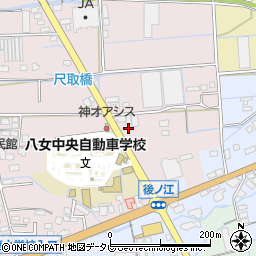 福岡県八女市平田37-3周辺の地図