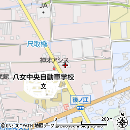 福岡県八女市平田37周辺の地図