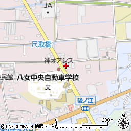 福岡県八女市平田37-1周辺の地図