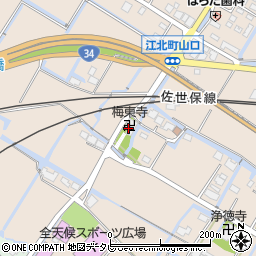 梅東寺周辺の地図