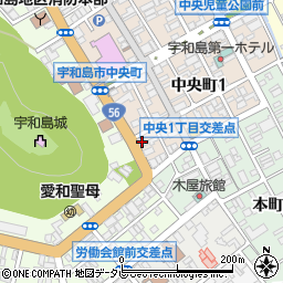 愛媛新聞ビル周辺の地図