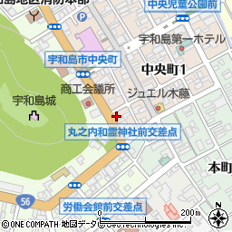 愛媛新聞社　南予支社・宇和島編集周辺の地図