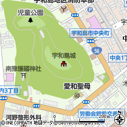 宇和島城周辺の地図