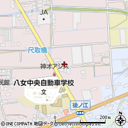 福岡県八女市平田51周辺の地図