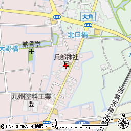 兵部神社周辺の地図