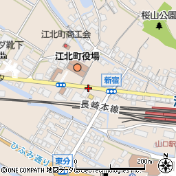 江北役場前周辺の地図